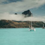 sailing boat in the French Polynesia