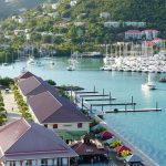 view of a harbour in the bvi with sailing boats