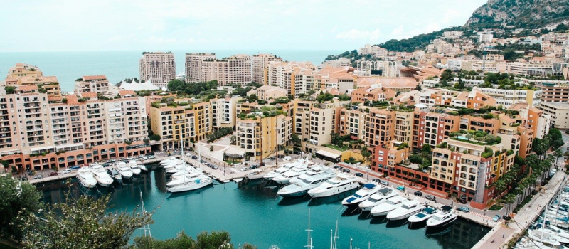 view of Monaco harbour on a French Riviera sailing itinerary