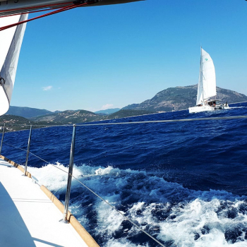 ionian sailing – day four – catamaran race