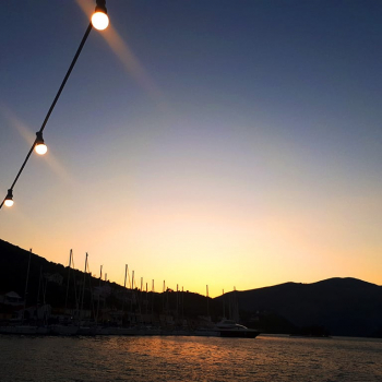 ionian sailing – day three – sunset in ithaca