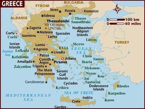 map_of_greece_2 Sail Cruise map of Greece