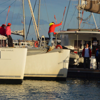 my first regatta – catamarans cup – cats anchored