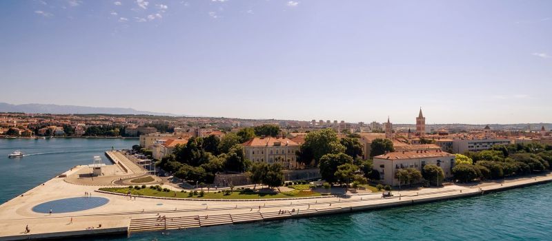 the city of Zadar and the walled city on a Zadar sailing itinerary